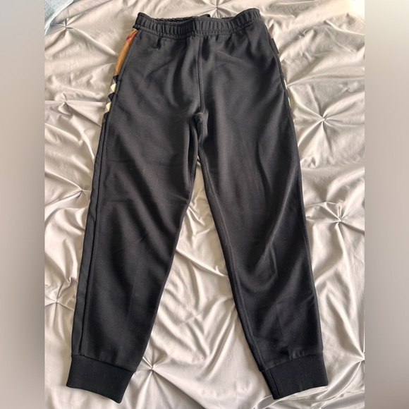 Burberry Stephan Check Trim Black Cotton Joggers Women’s Size Small - Picture 2 of 7